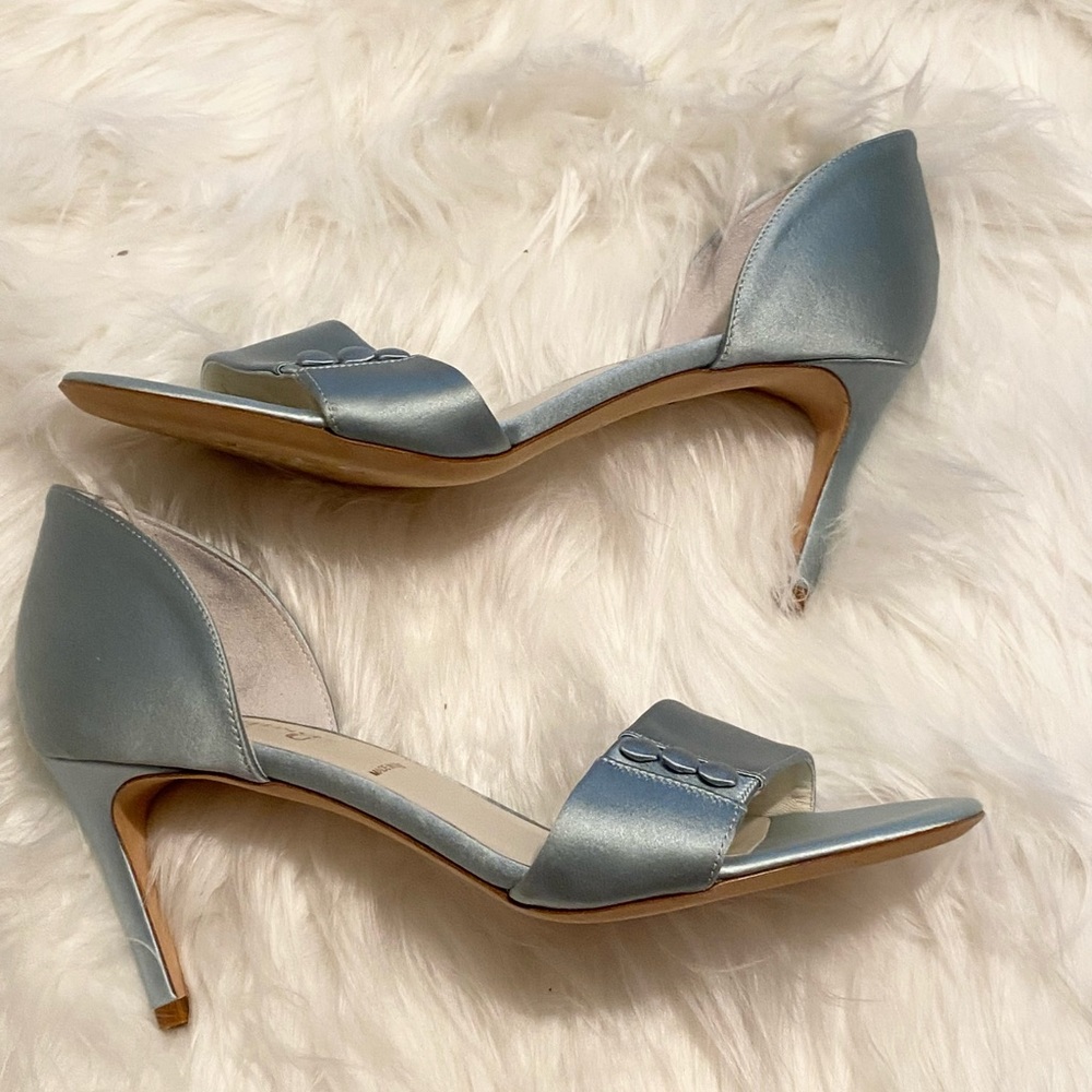Something Blleu Ciara Sandal in Satin Blue size 7.5 NWOB‎